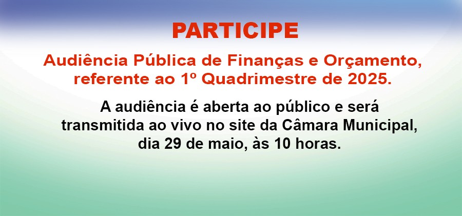 A sua participação é muito importante